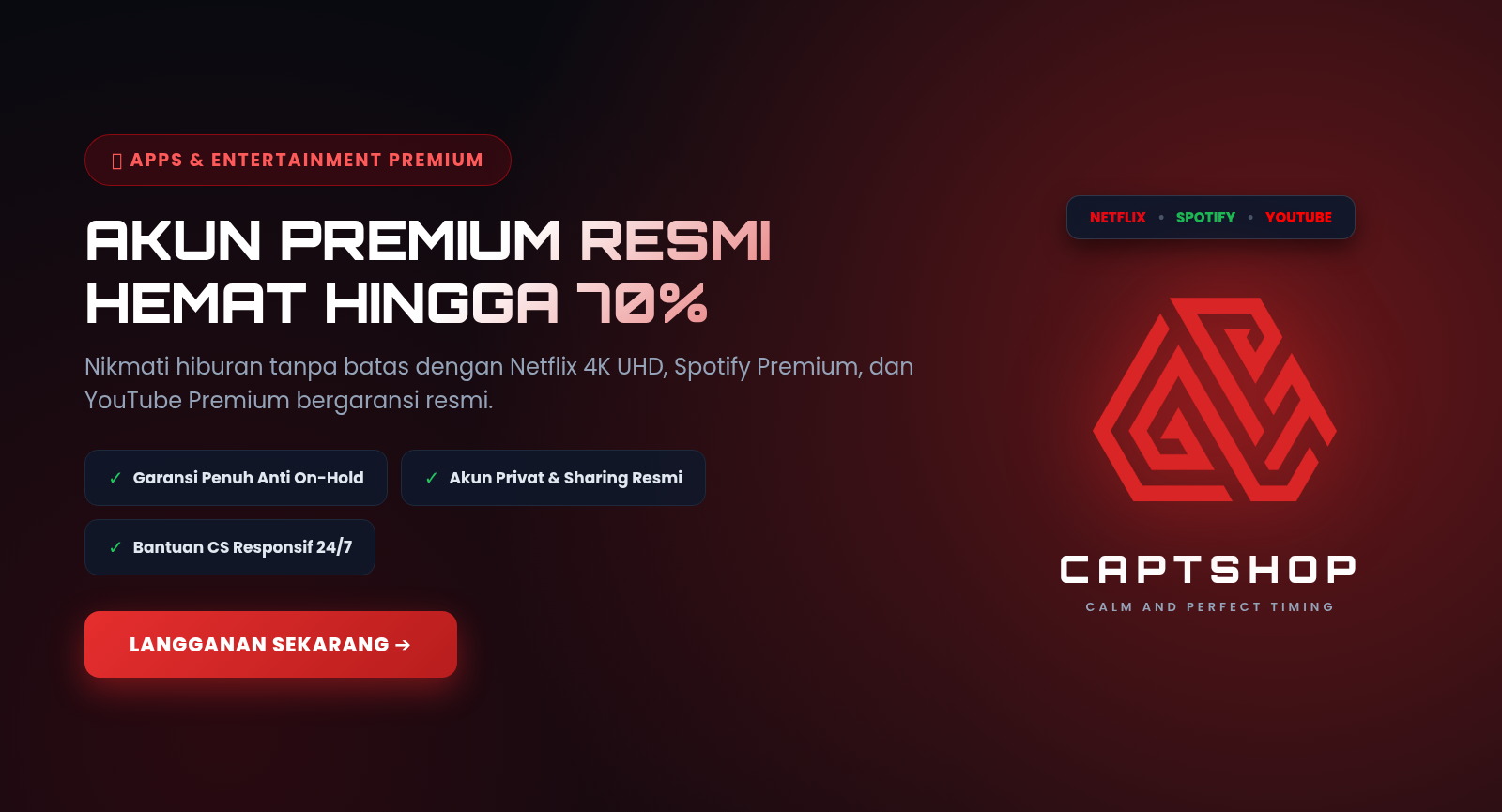 Akun Premium Resmi Hemat Hingga 70%